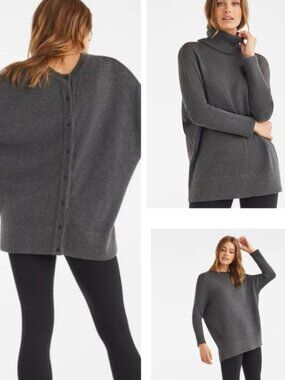 VETTA CAPSULE The Oversized Sweater in Charcoal XL